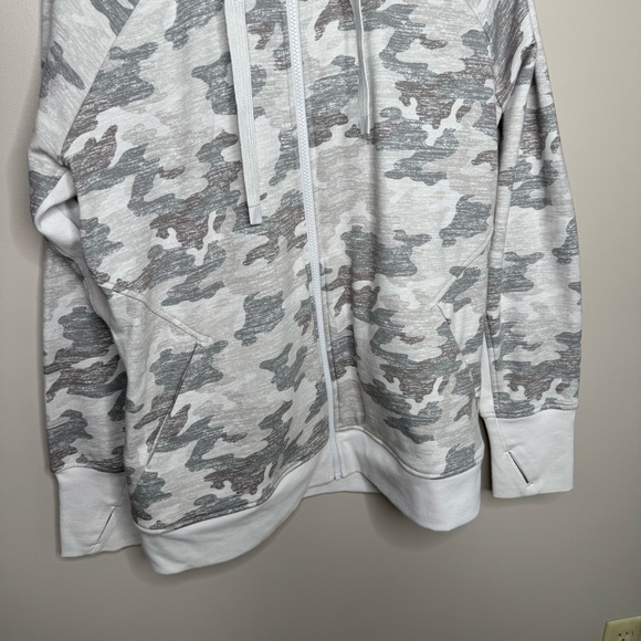 Athleta Gray Camo triumph zip up  Hoodie 1X - Picture 3 of 8